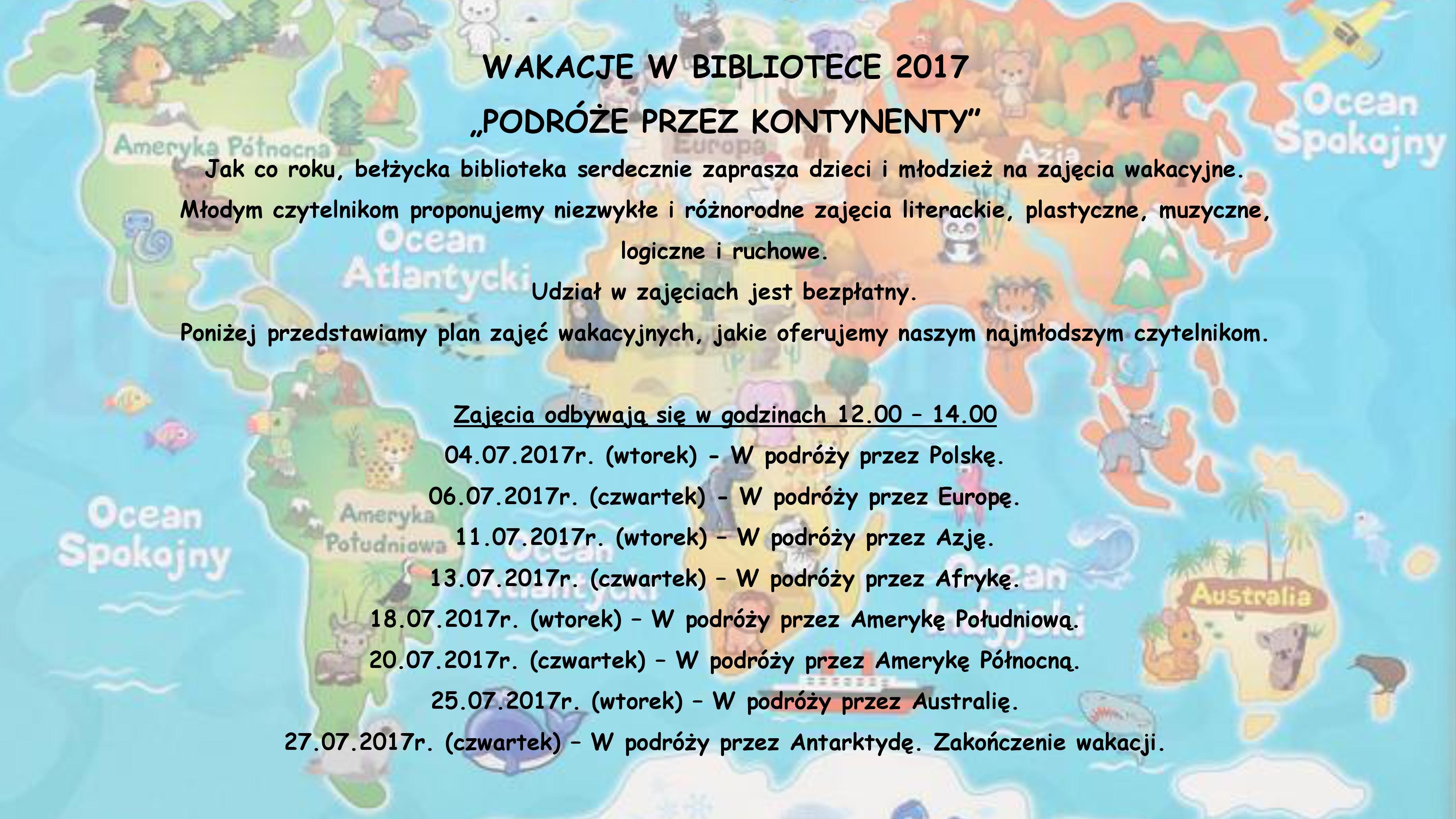 plakat wakacje 2017